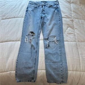 Distressed Light Blue Jeans
